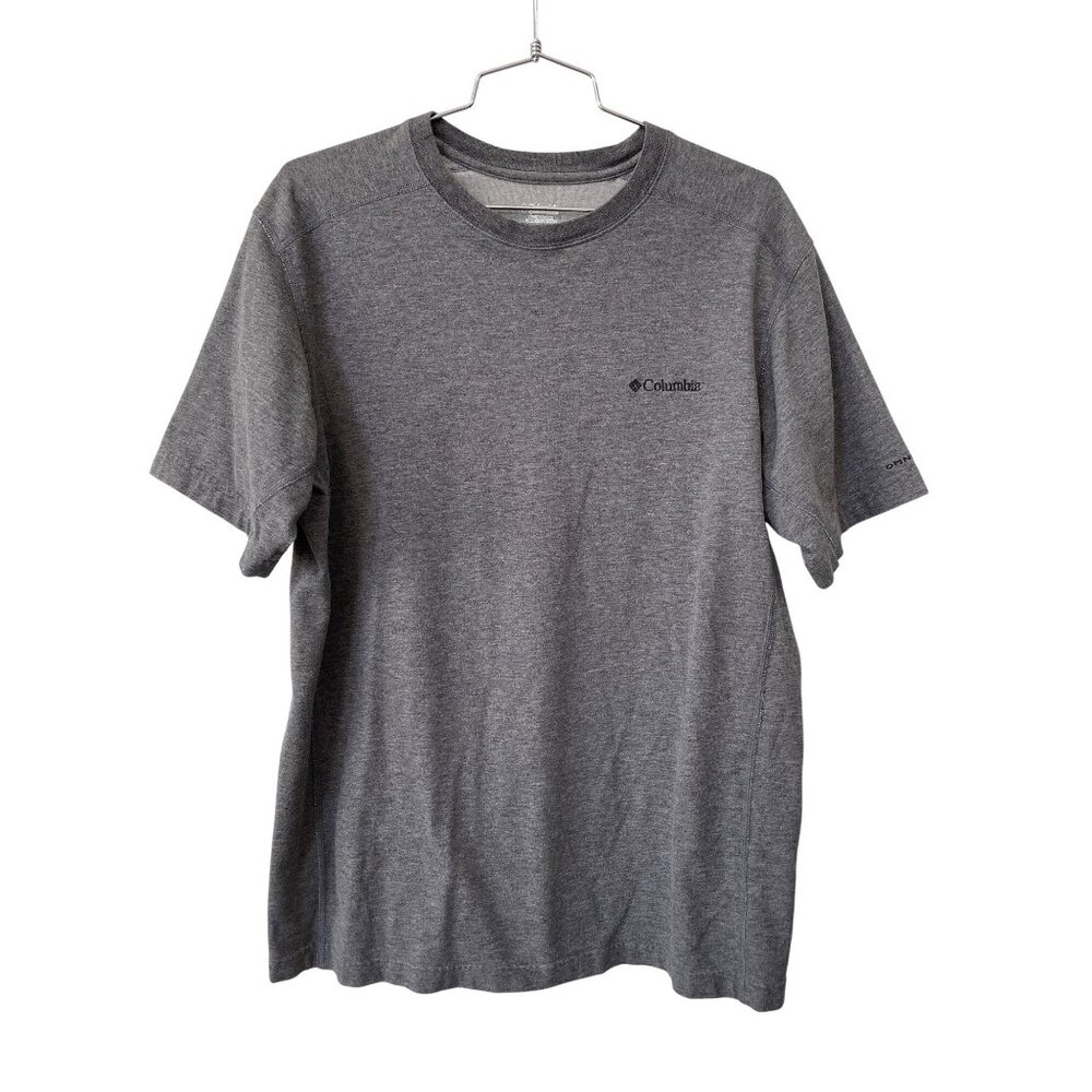 Columbia T Shirt Size Medium Short Sleeve Omni Wick Performance Tee Gray Active